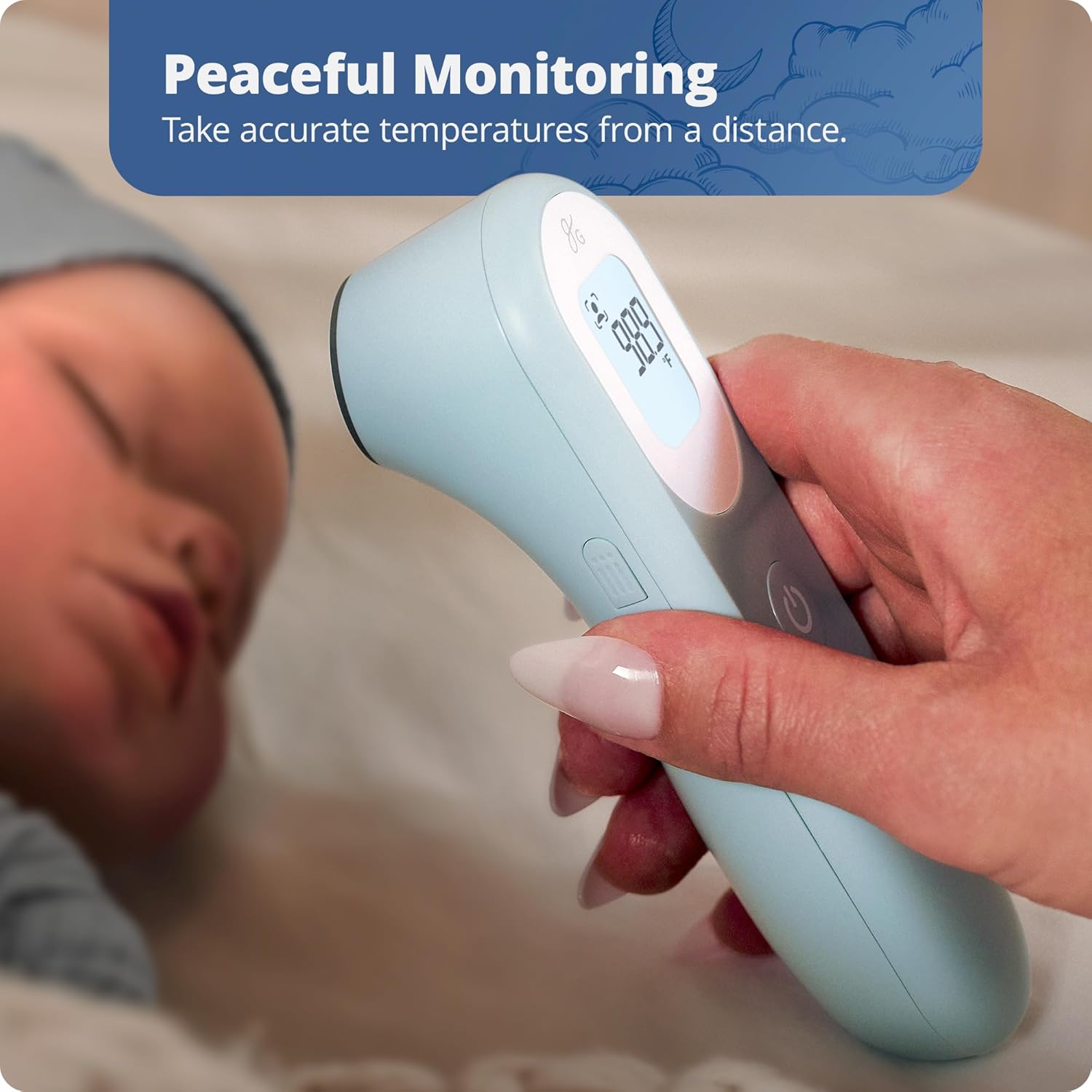 Greater Goods No-Touch Infrared Digital Thermometer for Adults, Kids, and Babies, Forehead