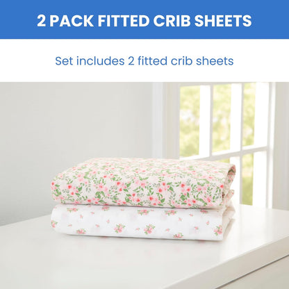 Delta Children Fitted Crib Sheets for Girls and Boys - Crib Sheet for Standard Crib and Toddler