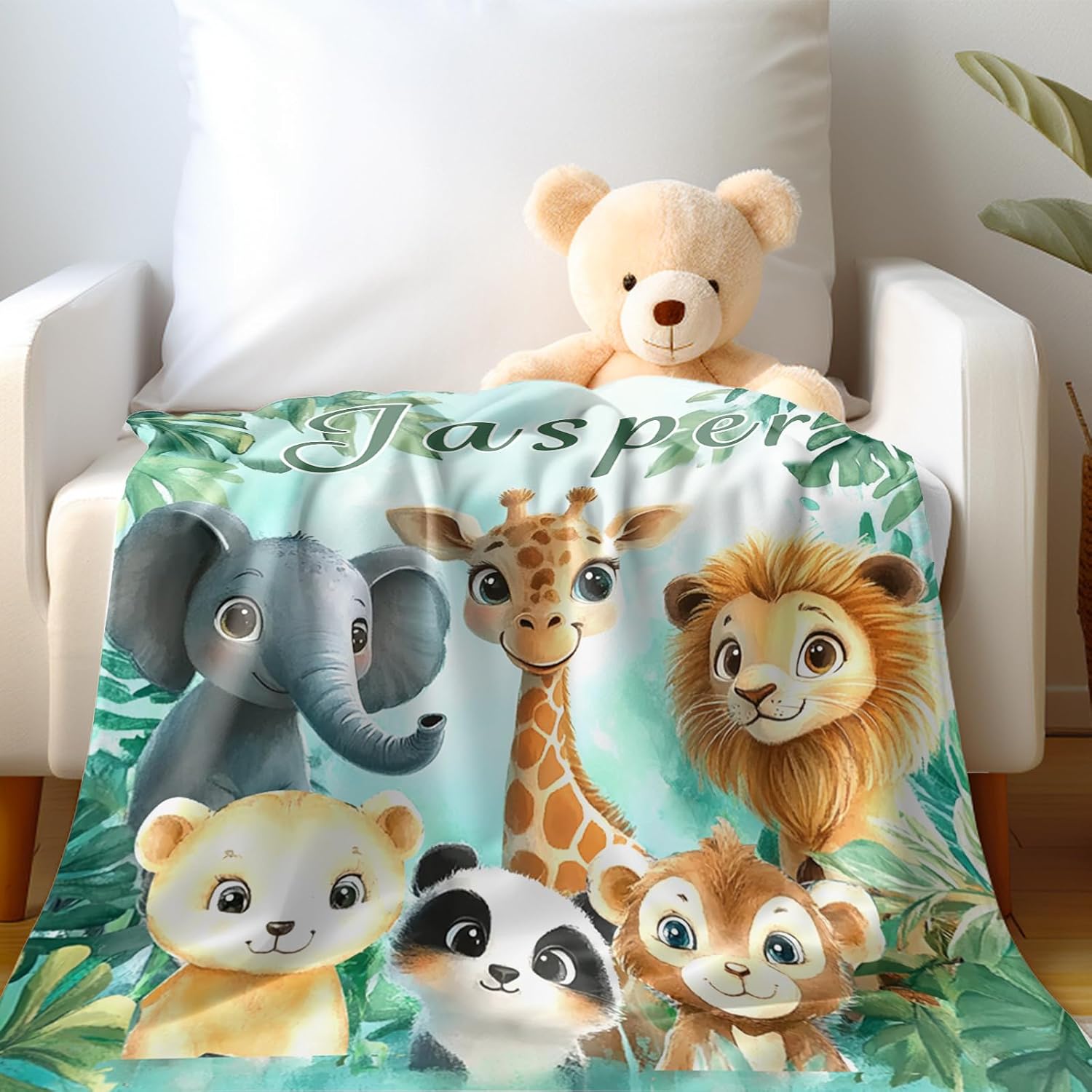 Ship Next Day, Personalized Baby Blanket - Printed in USA, Custom Baby Blanket with Name