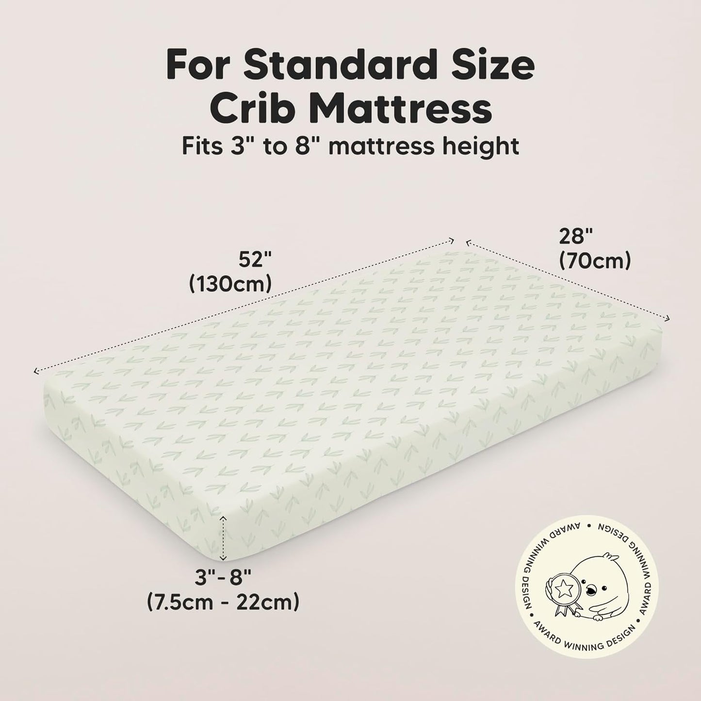 KeaBabies 2-Pack Baby Crib Sheets for Boys, Girls - 52x28 Viscose Derived from Bamboo Toddler Bed