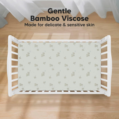 KeaBabies 2-Pack Baby Crib Sheets for Boys, Girls - 52x28 Viscose Derived from Bamboo Toddler Bed