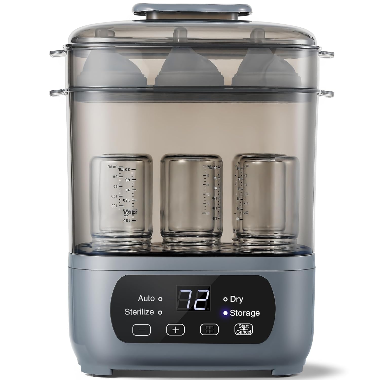 4-in-1 Baby Bottle Steamer and Dryer, Electric Steamer with Fast Drying, Universal Fit for All