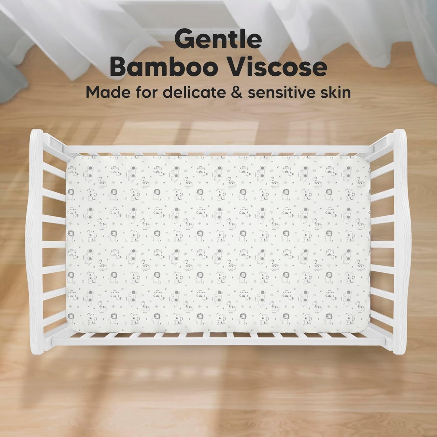 KeaBabies 2-Pack Baby Crib Sheets for Boys, Girls - 52x28 Viscose Derived from Bamboo Toddler Bed