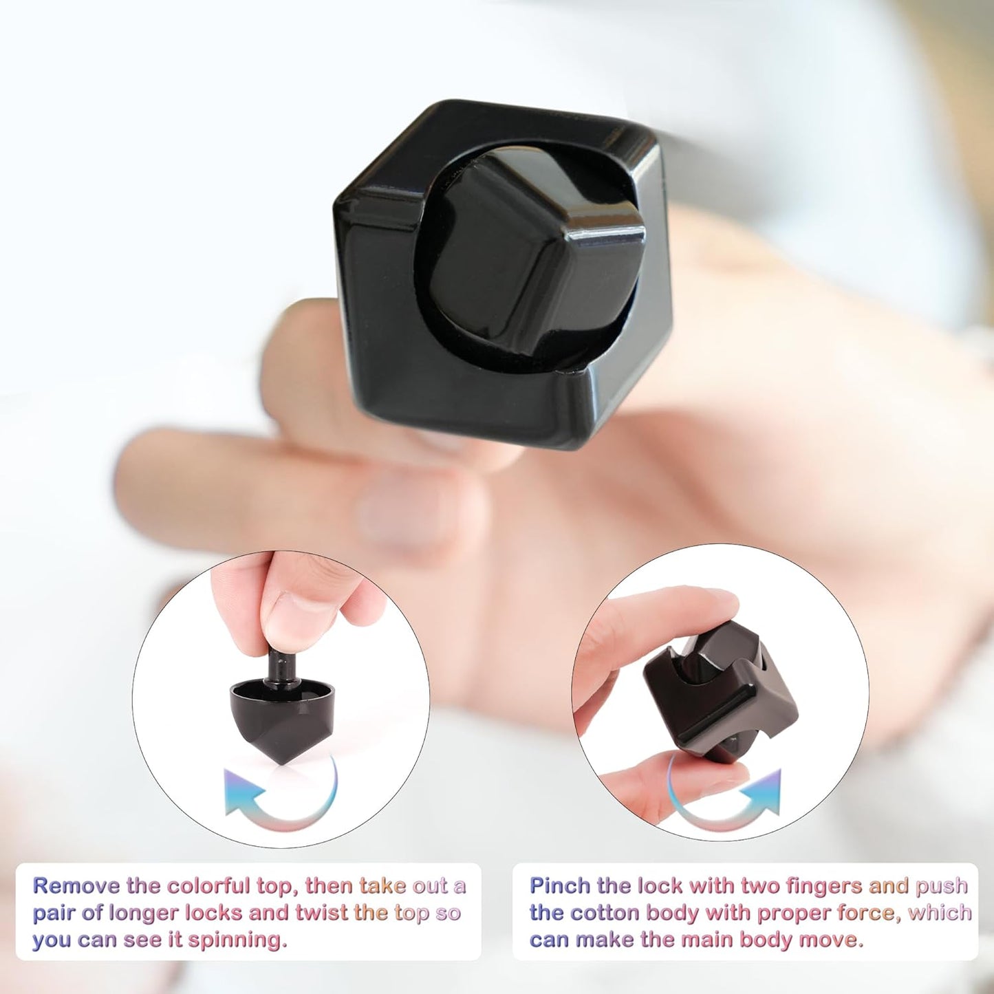Desk-Fidget-Toys Spinner-Cube: Cool-Gadgets Metal Kinetic-Desk-Toys Office EDC-Toy, ADHD Tools Cool-Stuff Thing Stress Relief Toy Gift for Kids Children Teens Adults Christmas Women Men