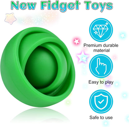 Fidget Toy for Adults, Fidget Gyro Toys, Gift Ideas Fidgets Gifts for Boys Girls Teens Kids, ADHD Autism Stress Relief Finger Toy Hand Fidget Spinner (4PC)