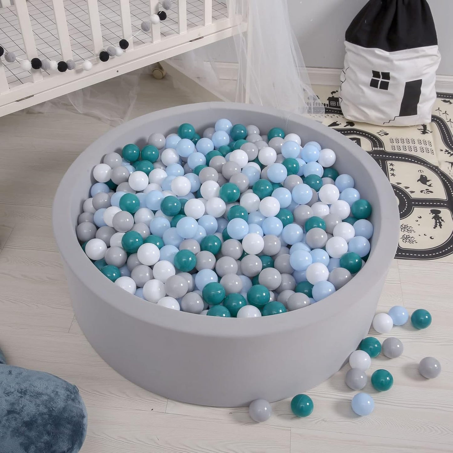 GOGOSO Ball Pits Balls for Toddlers Pack of 50 100 200 Plastics Shape Ball Non-Phthalate Non-BPA Non-Toxic 2.2-Inch Crush Proof Play Balls