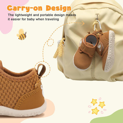 FEETCITY Baby Walking Shoes Barefoot Baby Shoes Infant Sneakers Newborn Crib Shoe Lightweight Flexible Slip On Shoe