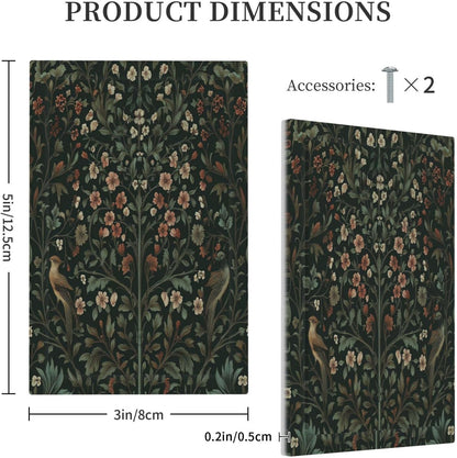 Light Switch Cover Plate Vintage Morris Colorful Flower Green Leaf 1 Gang No Device Blank Electrical Wall Plates Faceplate Decorative Switch Plate For Bed Room Living Room Decor