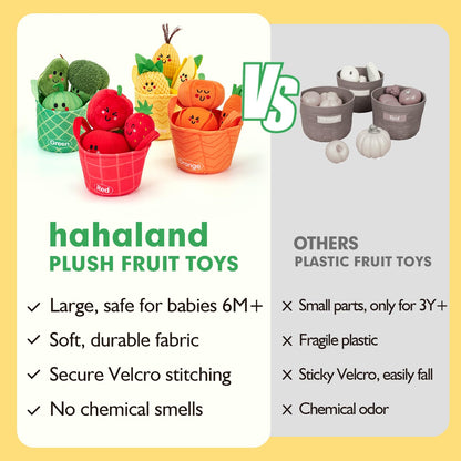 hahaland Baby Sensory Toys Montessori Toys 1 Year Old Fruit Vegetable 16PCs