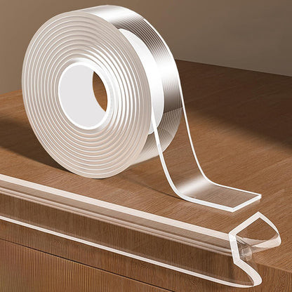 0.8 in x 9.84 FT,Clear Edge Protector Strip Sharp Edge Wrap Cover Tape, Self Adhesive Protective Bumper Guards for Cabinet Door Desk Glass Table Bed Furniture, Kitchen Countertop, Waterproof