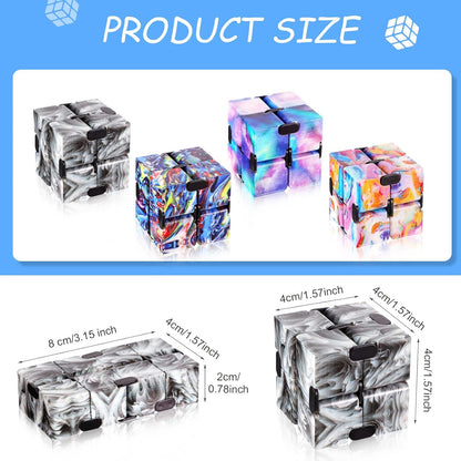 Galaxy Infinity Space Astronaut Infinity Toy Stress and Anxiety Relief Cool Hand Mini Kill Time Cube Toys for ADHD Teens Adults, 5 Styles (Graceful Style, 20 Pieces)