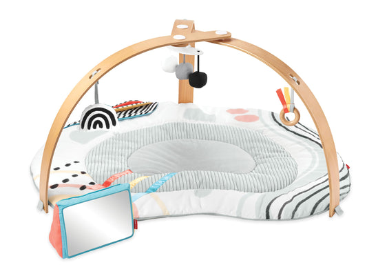 Skip Hop Baby Play Gym Montessori-Inspired 3-in-1 Sensory Tummy Time Activity Mat with 25+