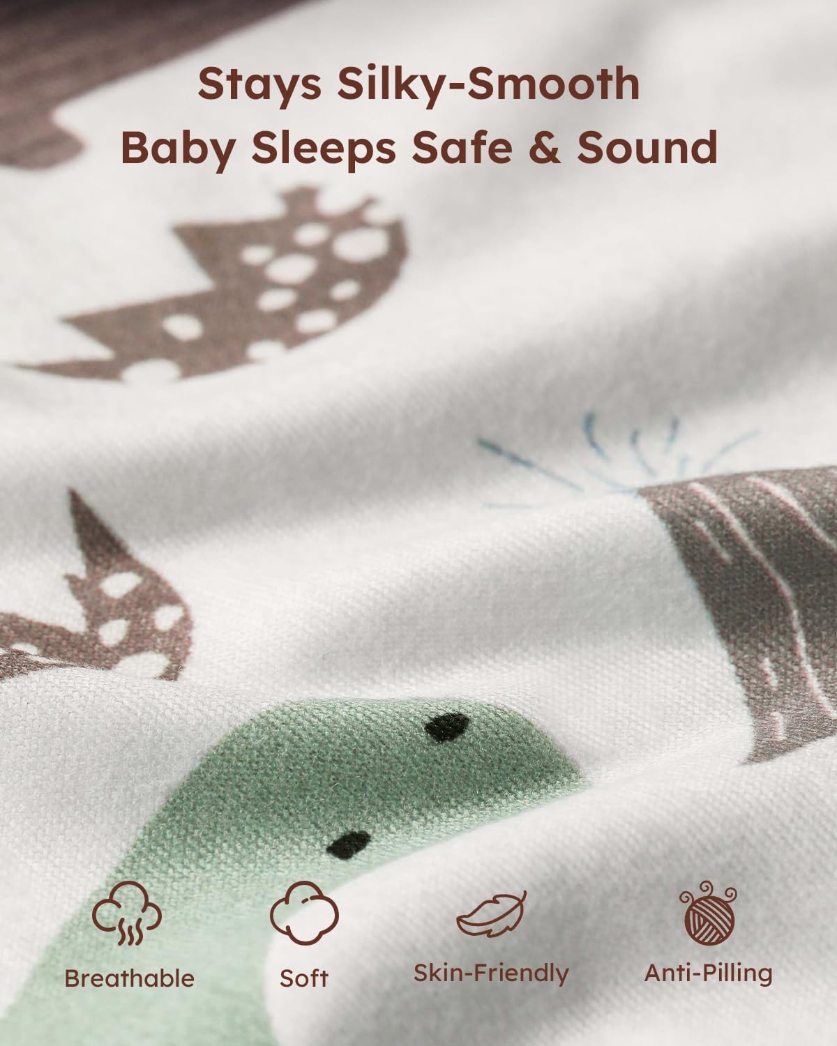 Yoofoss Baby Crib Sheets 2 Pack for Boys and Girls - 52x28 Fitted Crib Sheet Neutral Fits for