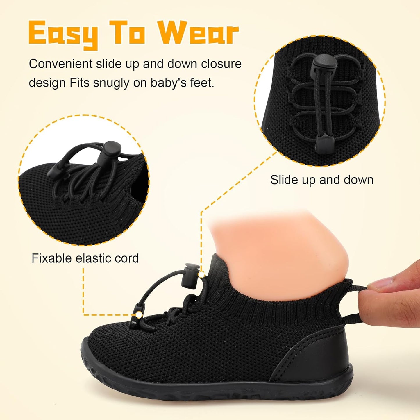 FEETCITY Baby Shoes Boys Girls First Walking Shoes Lightweight Infant Sneakers Slip On Shoe