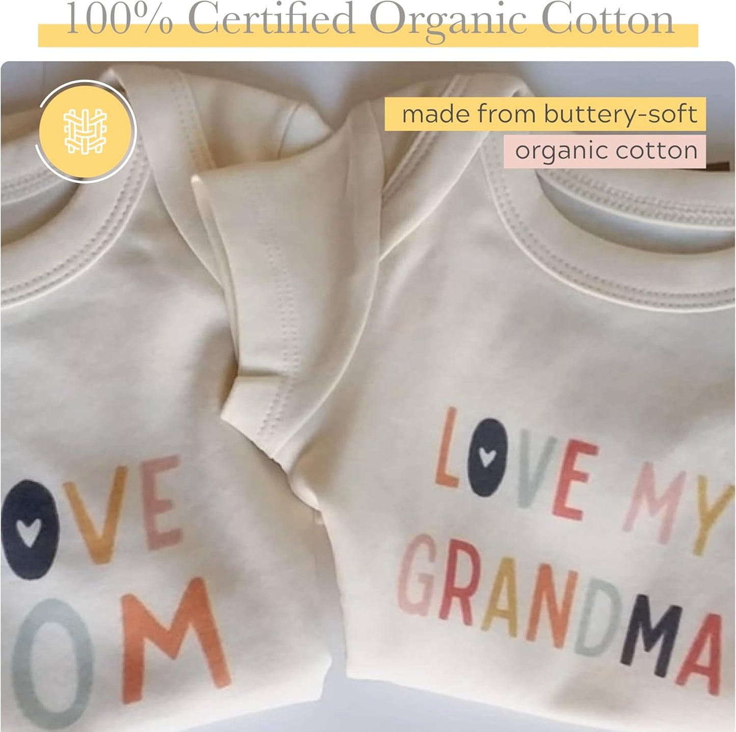 Finn + Emma Organic Cotton Graphic Baby Onesie - Gender Neutral Bodysuits for Babies 0-12 Months in Multiple Sizes and Styles