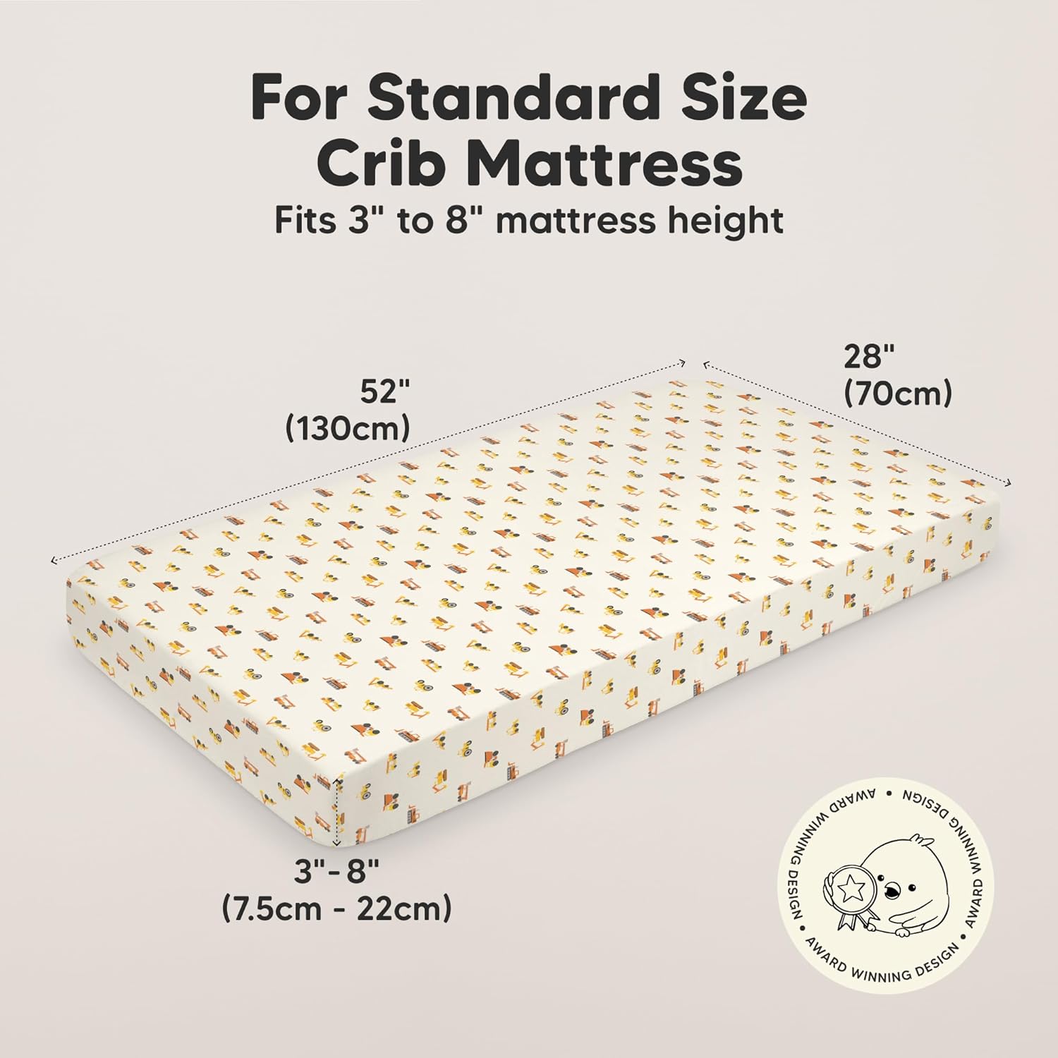 KeaBabies 2-Pack Organic Crib Sheets for Boys, Girls - 52x28 Fitted Crib Mattress Sheet Neutral
