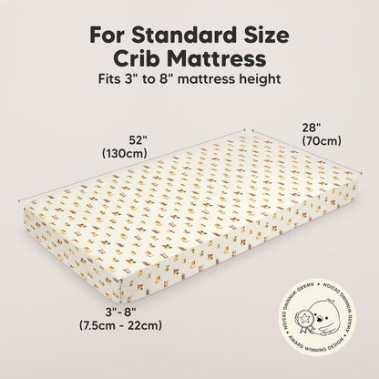 KeaBabies 2-Pack Organic Crib Sheets for Boys, Girls - 52x28 Fitted Crib Mattress Sheet Neutral