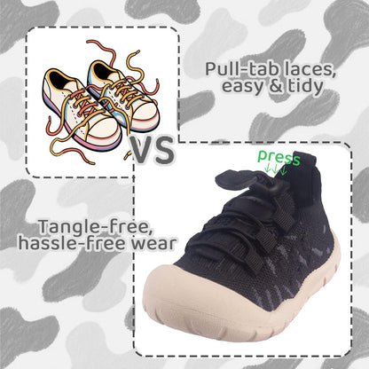 Baby First-Walking Shoes 1-4 Years Kid Shoes Trainers Toddler Infant Boys Girls Soft Sole Non Slip Cotton Canvas Mesh Breathable Lightweight TPR Material Slip-on Sneakers Outdoor