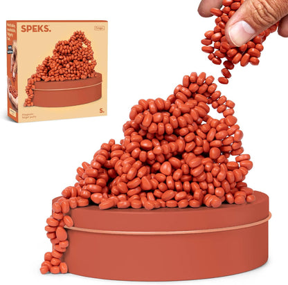 Speks Crags Ferrite Putty, Over 1,000 Ferrite Stones in a Metal Tin, Seriously Satisfying Fidget Toys for Adults and Desk Toys for Office, Matte Coral, Large