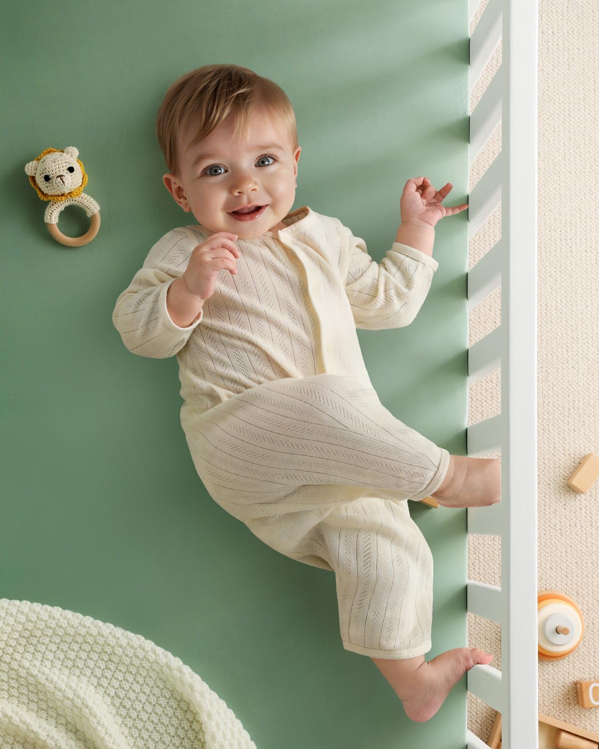 Yoofoss Baby Pack and Play Sheets 2 Pack for Boys and Girls - 38x26 Mini Crib Sheets Fitted Neutral