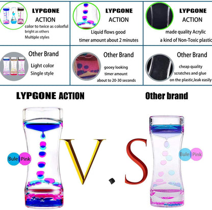 Liquid Motion Bubbler Timer 3 Pack Colorful Marine organism Theme Hourglass Timer Sensory Toys Children Activity Toys Calm Relaxing Desk Toys Anxiety Toys Autism Toys ADHD Fidget Toys