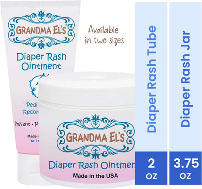 Grandma El's Diaper Rash Ointment Helps in Healing Irritating Chaping Relieve & Prevent Diaper Rash Soothens & Soften baby's SKin, 2 Ounce Tube