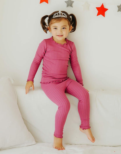 VAENAIT 6M-12Y Toddler Kids Girls Boys Soft Comfy Modal Tencel Solid Raglan Sleepwear Pajamas Pjs 2pcs/4pcs Set