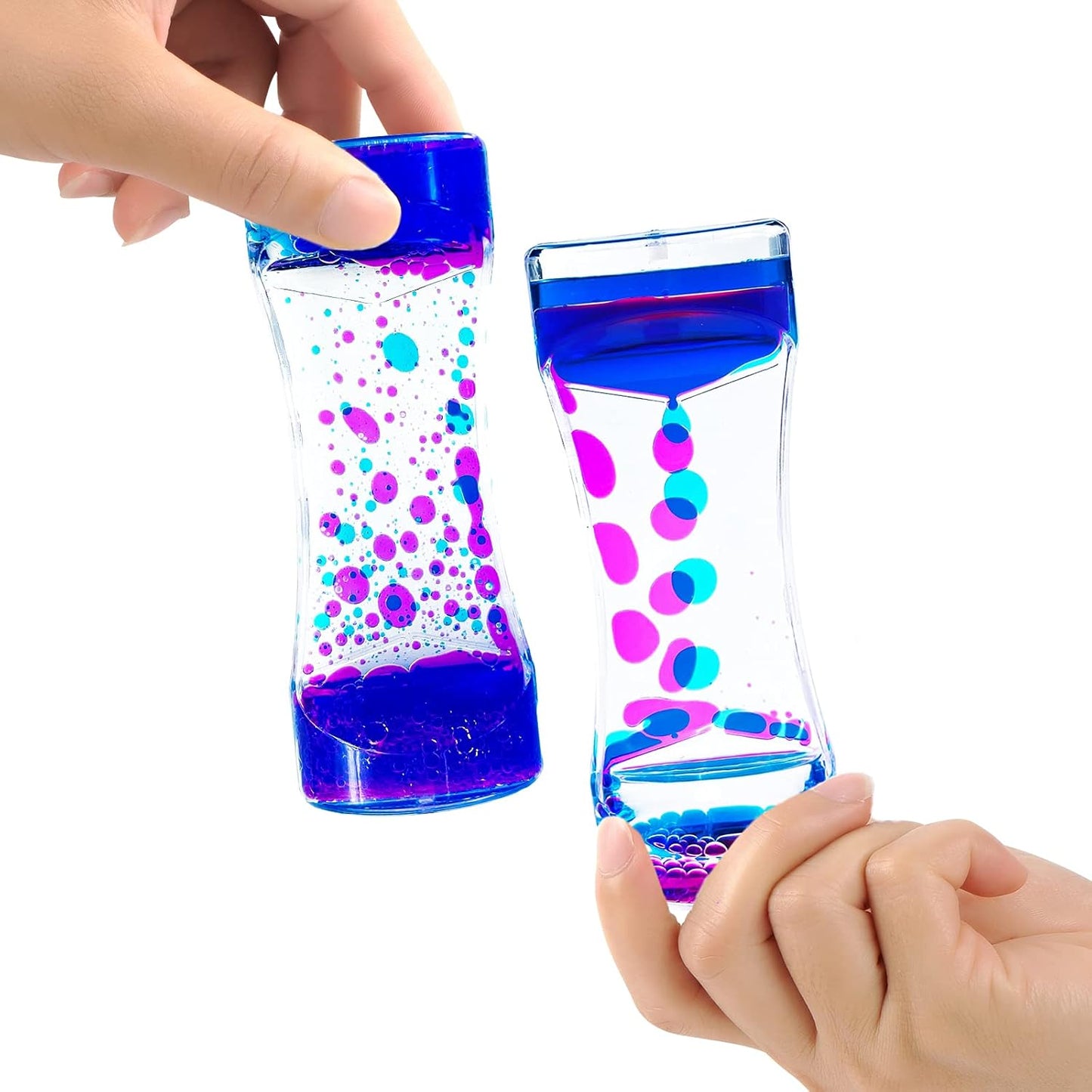 Liquid Motion Bubbler Timer Sensory Toys for Relaxation, 1 Pack Water Motion Timer Fidget Toy Anxiety Toys for All Age, drip Oil Motion Bubble Sensory Play for Office Home Table Decoration