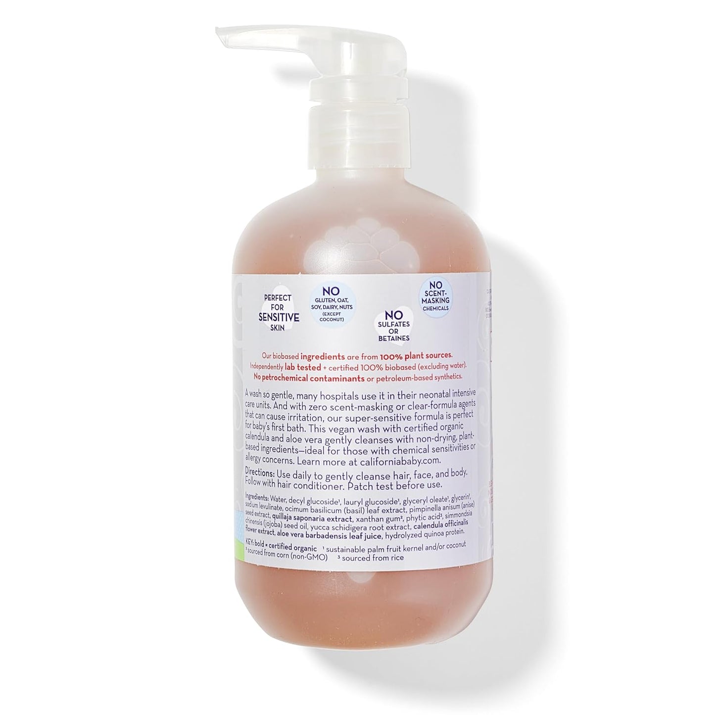 California Baby Super Sensitive Baby Shampoo and Conditioner Set | 100% Plant-Based | 19oz