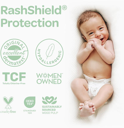Parasol Clear+Dry Disposable Diapers, RashShield Protection and Leak-Control Fit, Hypoallergenic Diapers, Size 3 (16-28 lbs), 256 Count