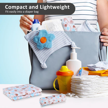Baby Diaper Changing Pad, 21 5/8" x 31.5" Waterproof Changing Pad Liners - Reusable Soft and Absorbent Portable Changing Mat(Tulip1PCS)