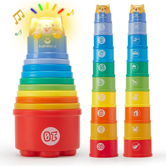 hahaland Stacking Toys for Toddlers 1-3 - Stacking Cups Toddler Toy Age 1-2