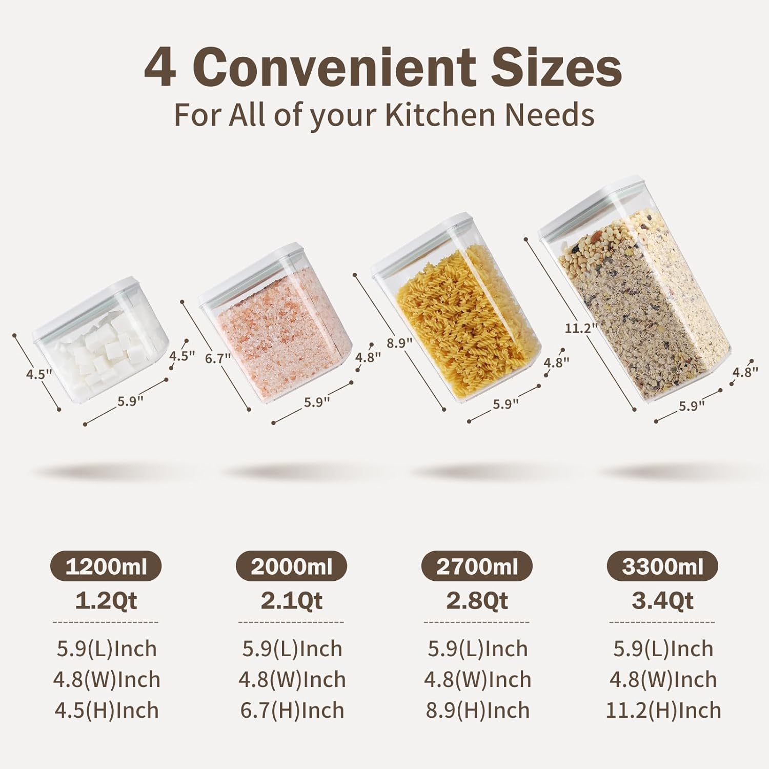 12 Pcs Pop Food Storage Containers Airtight Food Storage Containers Set with Lids Kitchen Pantry