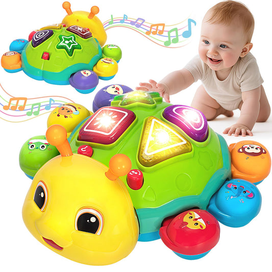 Baby Toys 6-12 Months, Musical Crawling Infant Toys with Lights Sounds