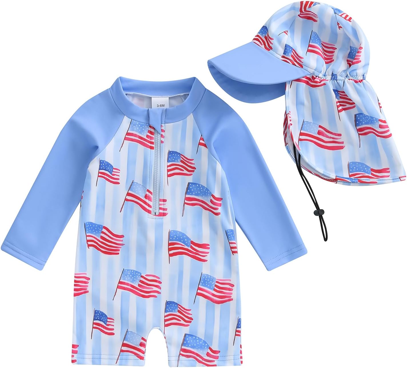 Hnyenmcko Baby/Toddler Boy Rash Guard Swimsuit Long Sleeve One Piece Zipper Swimwear Sunsuit Infant Bathing Suit Beachwear