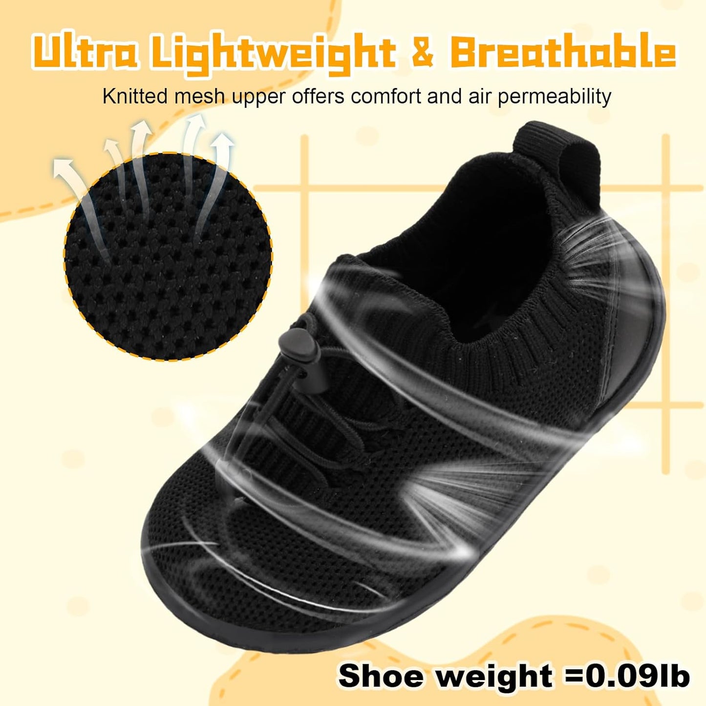 FEETCITY Baby Shoes Boys Girls First Walking Shoes Lightweight Infant Sneakers Slip On Shoe