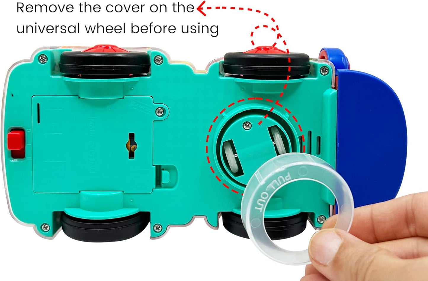 Transparent Sensory Train Toy - Fun and Interactive Toy for Kids - Music Train with LED Light up - Colorful Moving Gears -Tummy Time Crawling Baby Toys - Birthday Gift Idea for Boys & Girls