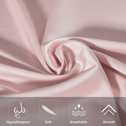 Mulberry Silk Pillowcase for Hair and Skin,Standard Size Cooling Silk Pillow Case with Hidden Zipper,Allergen Proof Dual Sides Soft Breathable Smooth Silk Pillow Cover for Women(Standard,Beige)