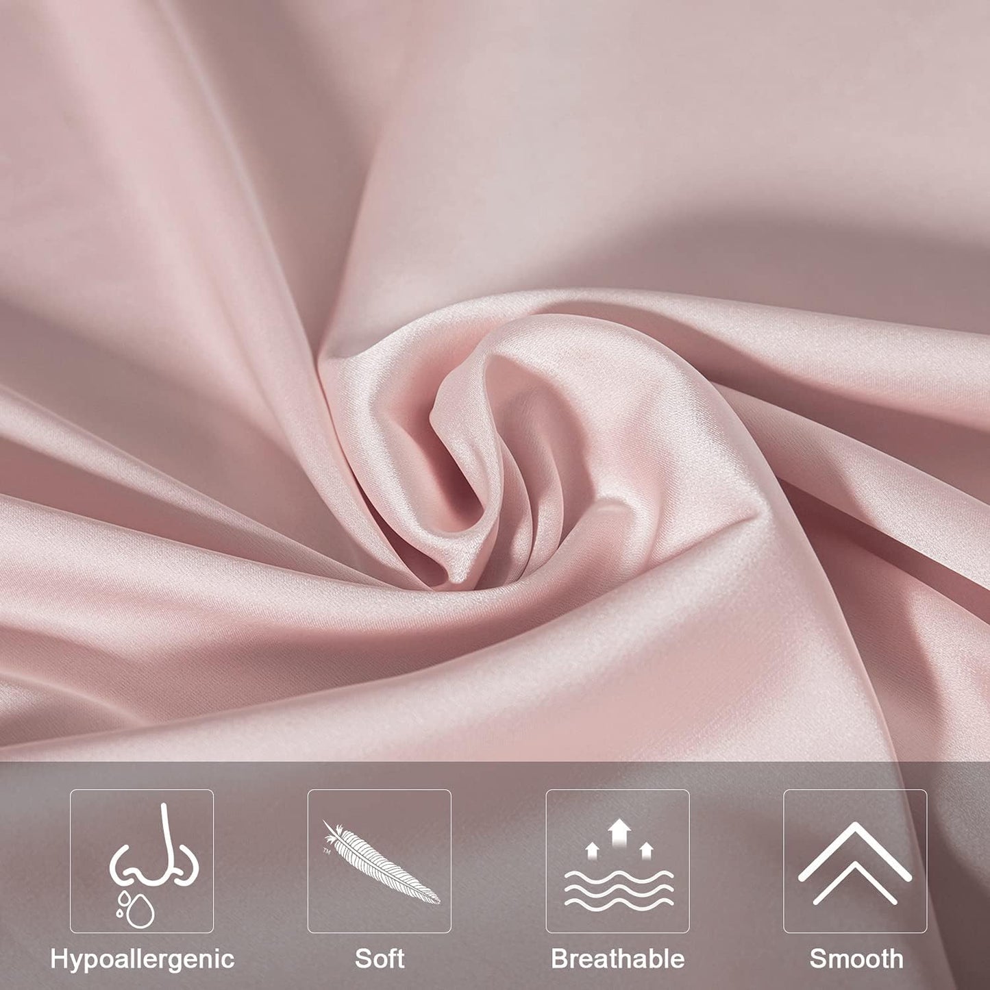 Mulberry Silk Pillowcase for Hair and Skin,King Size Cooling Silk Pillow Case with Hidden Zipper,Allergen Proof Dual Sides Soft Breathable Smooth Silk Pillow Cover for Women(King,Beige)