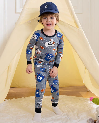 Bamboo Viscose Toddler Pajamas Boys Girls Baby 12M-8Y Pjs Sets Kids 2pcs Snug fit Long-Sleeve Sleepwear