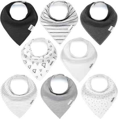 Organic Cotton Baby Bibs – Soft Teething & Drool Bib for Newborns & Toddlers – Hypoallergenic, Absorbent, Snaps