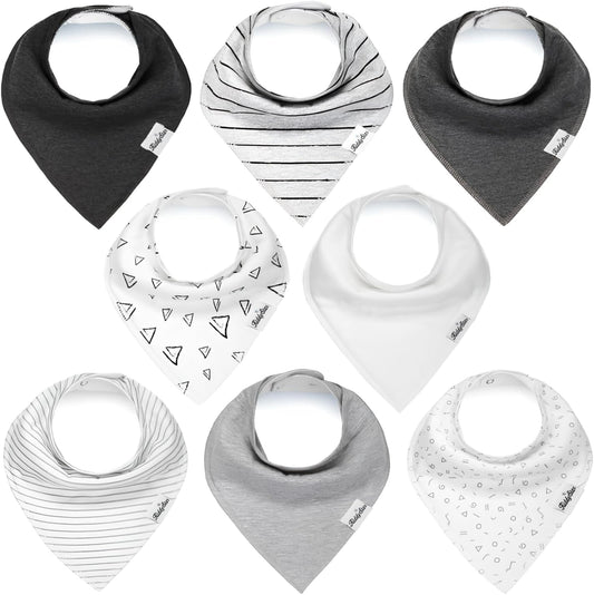Organic Cotton Baby Bibs – Soft Teething & Drool Bib for Newborns & Toddlers – Hypoallergenic, Absorbent, Snaps
