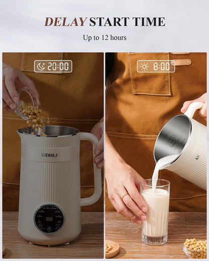 8 in 1 Nut Milk Maker Blender, 32oz Homemade Soy, Almond, Oat, Coconut, Plant Based and Non Dairy