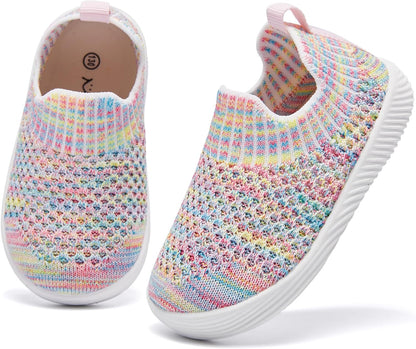 MORENDL Baby Toddler Walking Socks Non-Slip Breathable Unisex Casual Sneakers