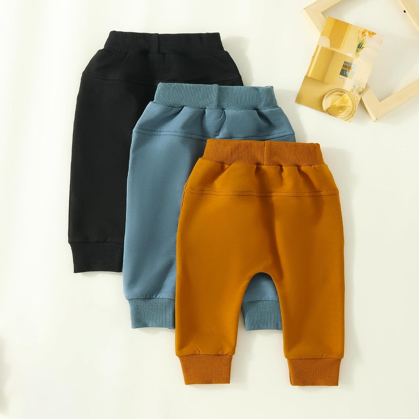 Baby Pants Toddler Infant Newborn Baby Boy Girl Sweatpants Long Joggers Pants Unisex Boy 's Clothing 3 Pack
