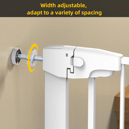 Easy Step Walk-Thru Baby Gate – Adjustable Safety Gate for Babies & Pets, Pressure Mount Kit, Includes Wall Cups & Extensions – 29.7 to 48.8W x 30.5H inches, CPC Certified