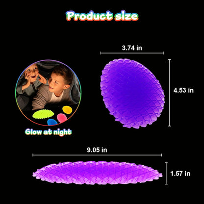Night Glow Worm Fidget Toy, Funny Pocket Fidget Toy, Stress Relief Toy, Resistance Fidget Toys Sensory Stress Anxiety Relief Toys for Kids Adults (Purple)