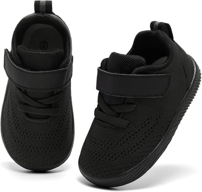 MORENDL Toddler Sneakers Baby Boys & Girls Barefoot Shoes Lightweight Breathable Walking Running Tennis Athletic Sport Shoes