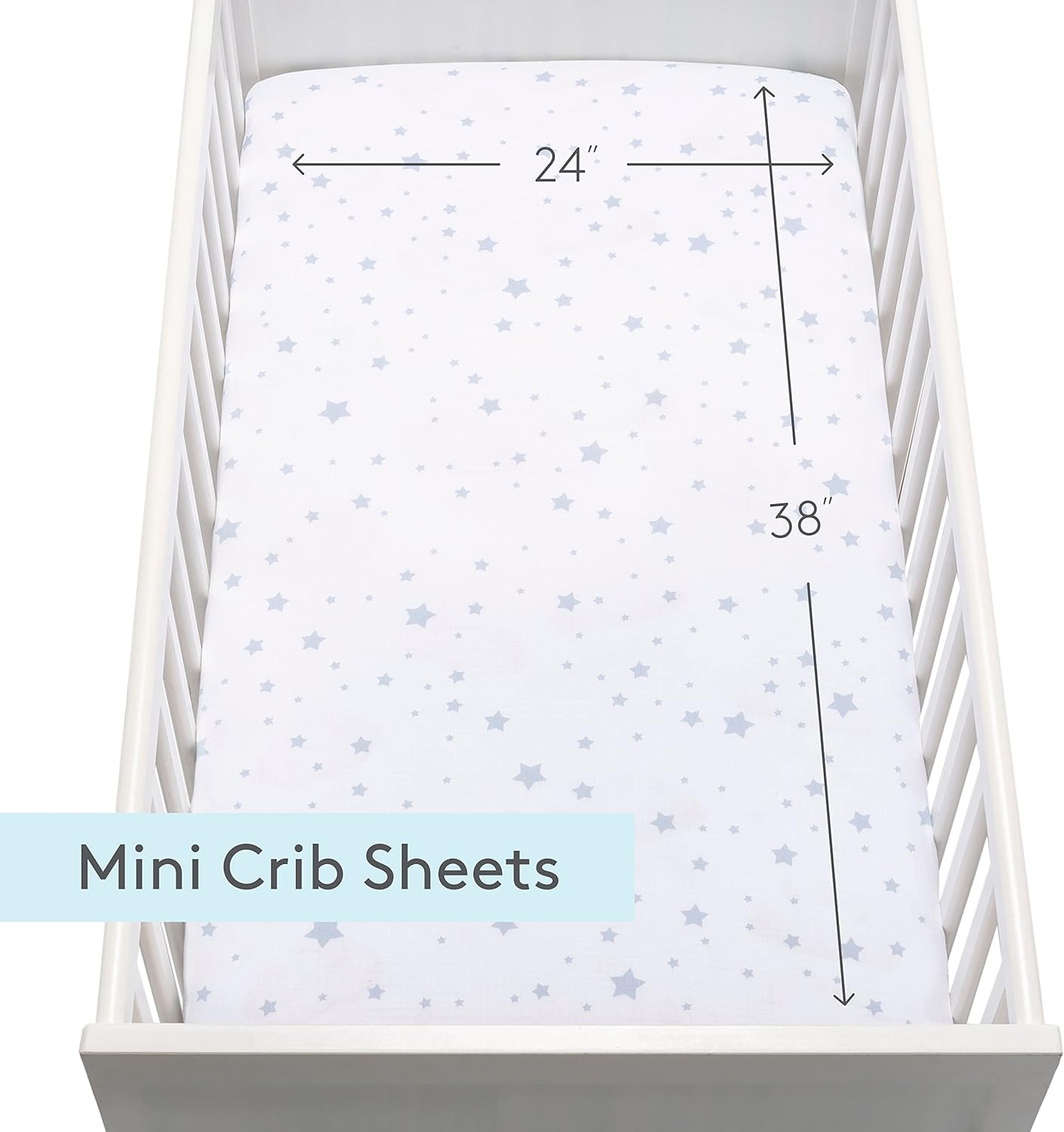 Newton Baby Mini Crib Fitted Sheets (2-Pack) | Organic Muslin Cotton, Breathable & Soft Baby