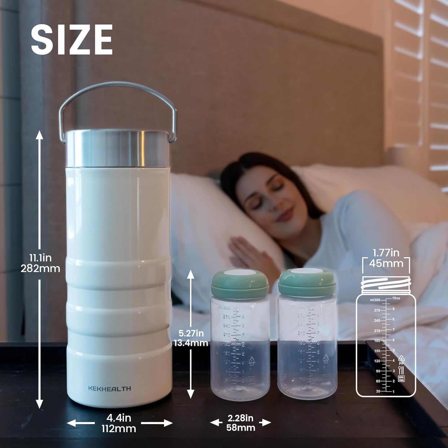 22oz Breast Milk Cooler for Work and Travel, 24 Hours All-Day Cooling, Large Capacity Portable